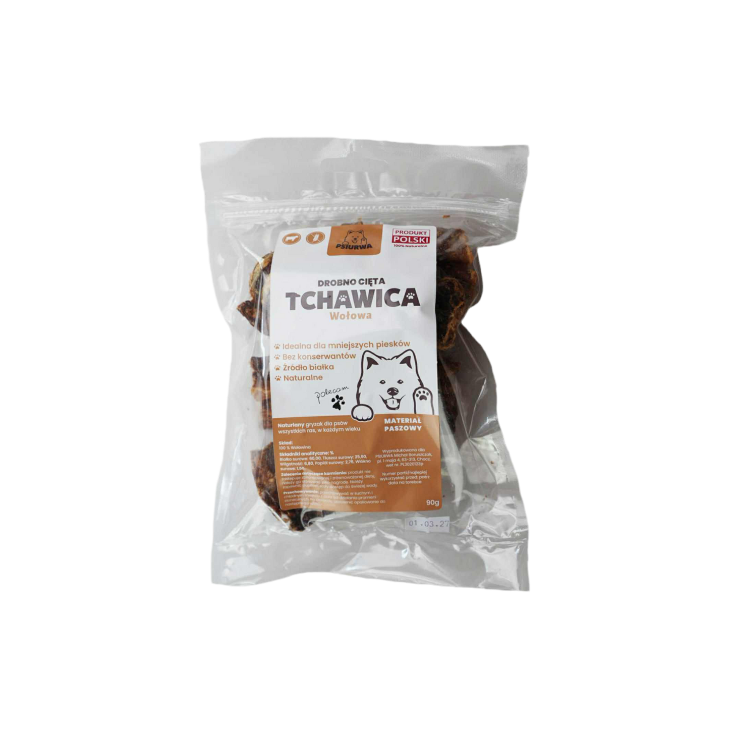 GRYZAK „TCHAWICA WOŁOWA DROBNO CIĘTA” 90g